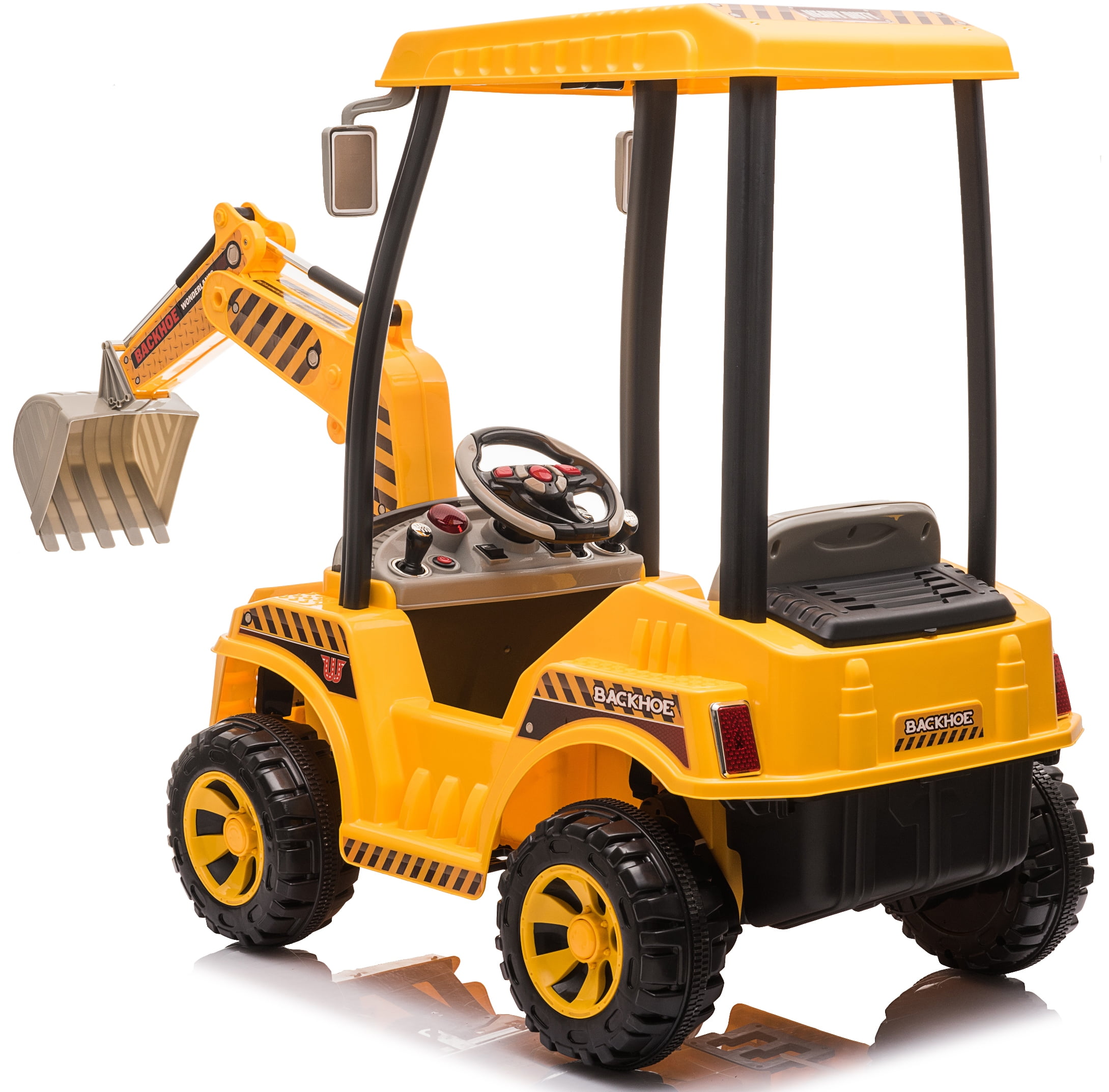 Battery powered hotsell ride on backhoe