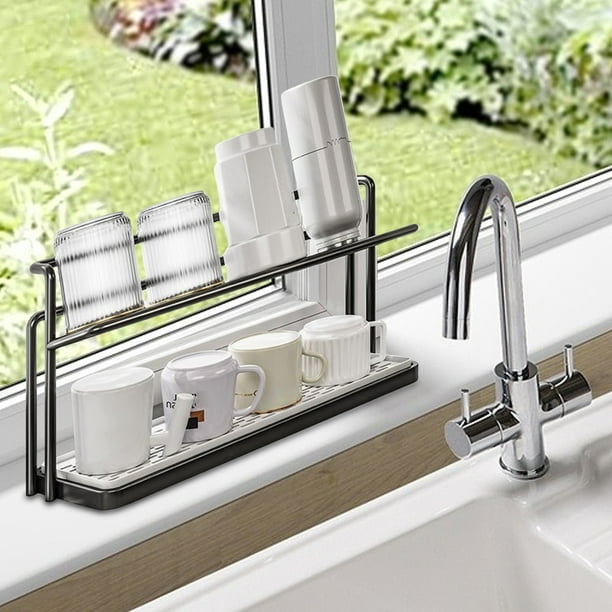 Organizador de Cocina Sobre El Fregadero, Almacenamiento para Utensilios, Esponjas, Resistente a La Corrosión, Fácil de Limpiar, para Uso Doméstico y En Restaurantes.