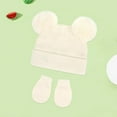 thumbnail image 1 of Chapeaux Bébé Tricotés Hiver Double Pompon, 1 of 3
