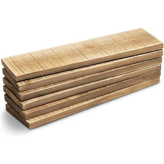 Unfinished Wood Rectangles for Crafts (6x4 in, 4 Pack)