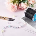 thumbnail image 4 of 1 Roll 109.36 Yard Black Stretch Cord 2 Pcs Big Eye Beading Needles 2 Pc Scissor Elastic Thread Jewelry Tools Set for Necklace Bracelet Making, 4 of 7