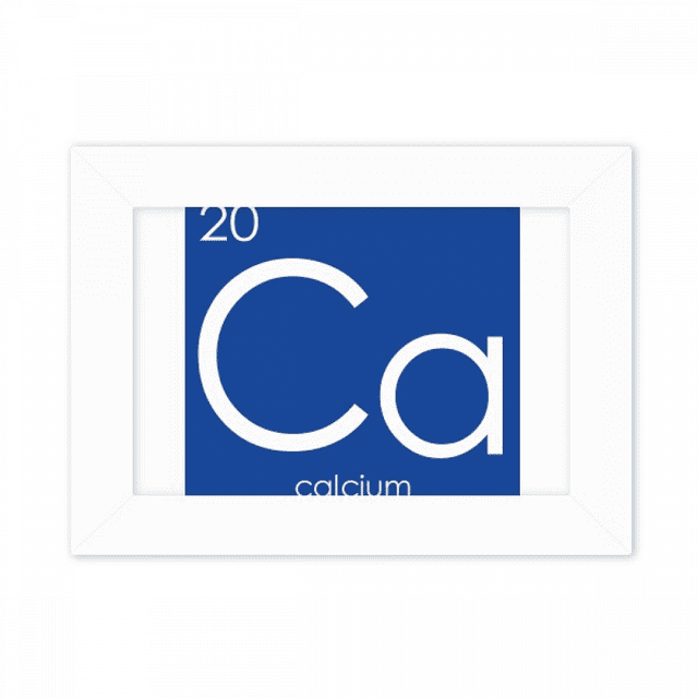 Chestry Elements Period Table Alkaline Earth Metal Calcium Ca Photo Mount Frame Picture Art Painting Desktop 5x7 inch