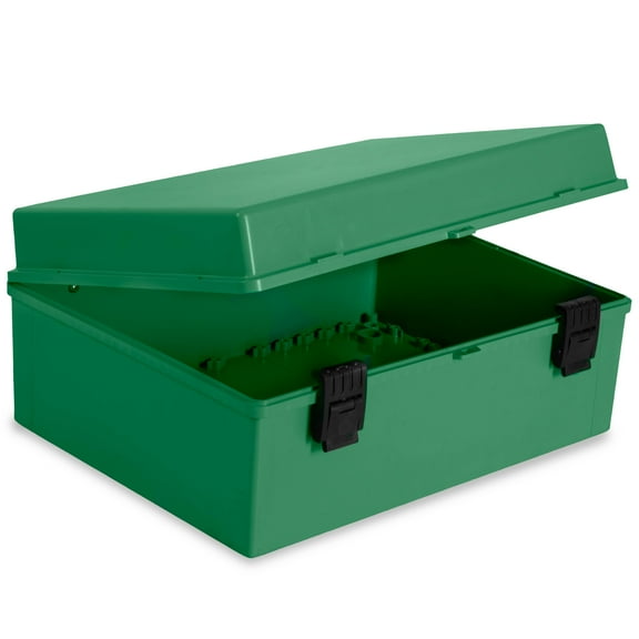 Iron Forge Cable Waterproof Junction Box Extra Large - Outdoor Electrical Enclosure - ABS Plastic Project Boxes Weatherproof Hinged Green Panel Cover - IP65 Size 16" x 12" x 7.2" Inch
