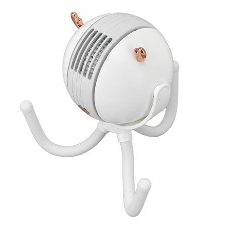 

Handheld Stroller Fan Octopus Electric Fan Gusty 3 Gears With USB Cable For Dorm White
