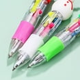 thumbnail image 5 of Four Kinds Of Christmas Pens Can Replace The Writing Color Ballpoint Pen Cartoon Snowman Old Man 4 Color Oil Pen Hand Account Color Press Pen Student Gift (8ML) Calligraphy Set, 5 of 5