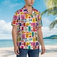 thumbnail image 4 of Haiem Cute Doodles Printed Hawaiian Shirt for Men - Men’s Casual Beach Summer Shirts - Stretch Fabric with Modern Fit-X-Large, 4 of 7