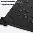 thumbnail image 5 of Silicone Pet Food Tray - Non Slip Pet Dog Cat Bowl Placemat - Feeding Mat - Waterproof Dog Cat Food Mats - For Carpet （Black）, 5 of 6