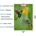 thumbnail image 2 of FMSHPON Hummingbirds Foraging Yellow Flowers Clipboard Hardboard Wood Nursing Clip Board and Pull for Standard A4 Letter 13x9 inches, 2 of 6
