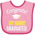 thumbnail image 3 of Inktastic Congrats My Daddy Graduated with Cap Boys or Girls Baby Bib, 3 of 4