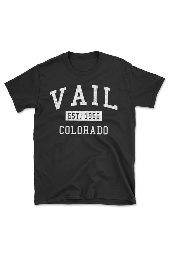 Vail Colorado Classic Established Men's Cotton T-Shirt