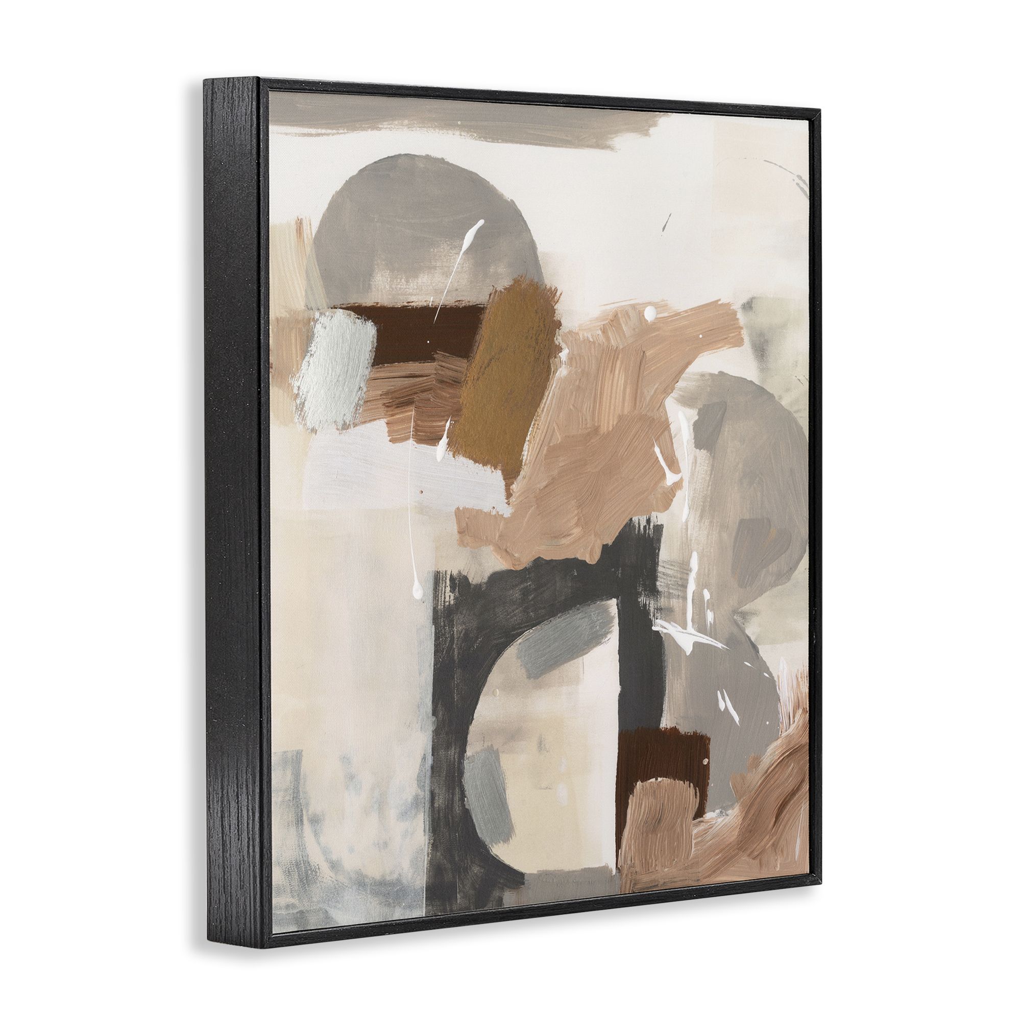 Stupell Industries Expressive Desert Abstract Abstract Painting Black Framed Art Print Wall Art, 24 x 30