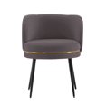 thumbnail image 1 of Manhattan Comfort Modern Kaya Pleated Velvet Dining Chair in Grey, 1 of 3
