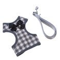 thumbnail image 1 of Arnés y correa para perros pequeños - Arnés antitirones con chaleco de nailon de malla suave para perros y gatos pequeños (gris), 1 of 5
