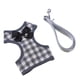 thumbnail image 1 of Arnés y correa para perros pequeños - Arnés antitirones con chaleco de nailon de malla suave para perros y gatos pequeños (gris), 1 of 5