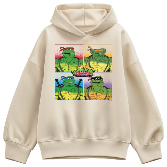 Teenage Mutant Ninja Turtles - TMNT Group - Ladies Oversized Fleece Hoodie Sweatshirt