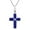 Navy Blue, variant on AeraVida Christian Elegant X Cross Green-Tones Malachite Inlay Sterling Silver Pendant Religious Ornament Necklace Anniversary Jewelry Gift for Women