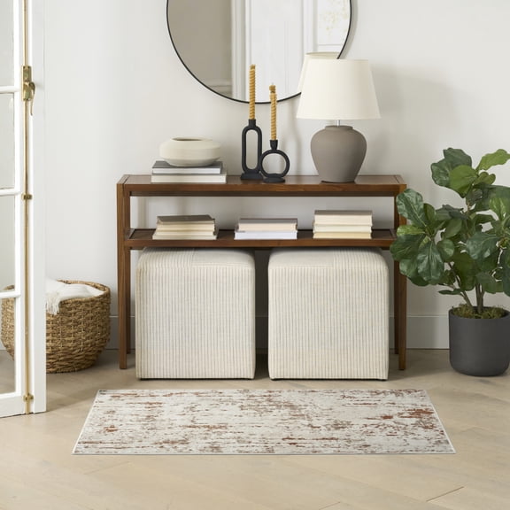 Nourison Concerto 2' x 3' Ivory Rust Modern Indoor Rug