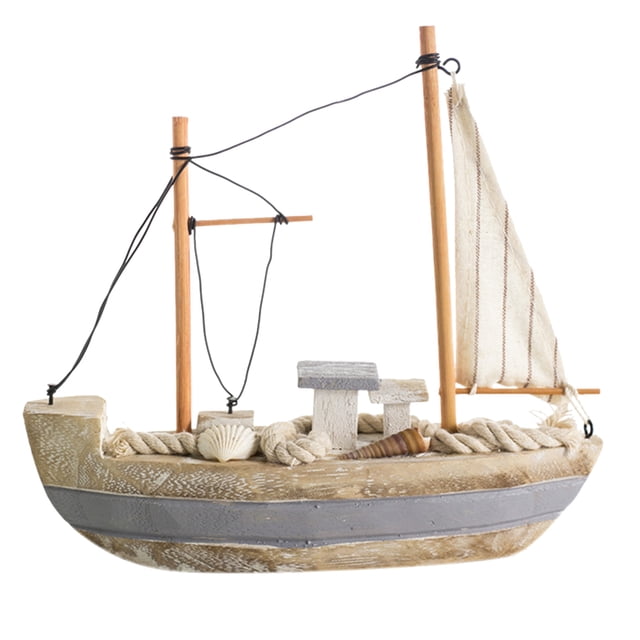 Adorno de velero Retro, decoración única de estilo mediterráneo para el hogar, barco de pesca, adorno de escritorio, 1 ud.