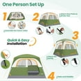 thumbnail image 4 of COBIZI Tents for Camping 4/6 Person Camping Tent with Rainfly and Screen, Easy Setup Lightweight Portable Waterproof Outdoor Tent with Carry Bag for Backpacking, Hiking, Family Travel, 4 of 5