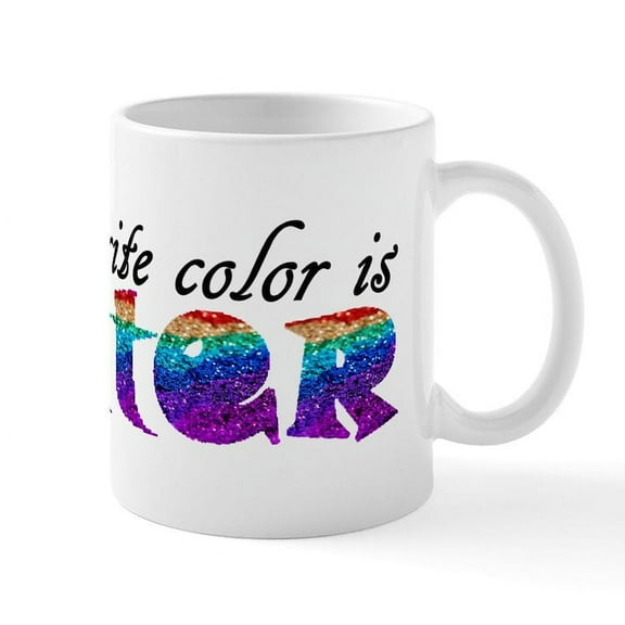 CafePress - My Favorite Color Is Glitter Mugs - 11 oz Ceramic Mug - Novelty Coffee Tea Cup