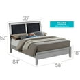 thumbnail image 4 of Glory Furniture Marilla Wood Full Panel Sleigh Bed in Silver Champagne, 4 of 5