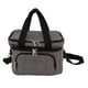 thumbnail image 1 of Bolsa térmica plegable de tela Oxford PEVA, a prueba de fugas, con doble aislamiento, bolsa de almuerzo con correa ajustable para el hombro para viajes, playa, picnic, camping, cáñamo, gris,, 1 of 10