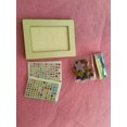 thumbnail image 1 of Kit de manualidades para pintar marcos de fotos, marcos de fotos de madera con soporte, juego de herramientas para pintar, pegatinas de Eva con purpurina y estrellas en forma de corazón para regalar,, 1 of 6