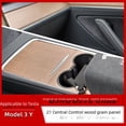 thumbnail image 3 of Aplicable a Tesla Tesla Y Central Control Rejuvenation Model 3/Y Adhesivo protector de película de TPU transparente con veta de madera y fibra de carbono, 3 of 4