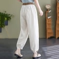 thumbnail image 5 of Sngxgn Women Pants Leggings Women's Casual Long Lounge Pants Drawstring(White,M), 5 of 6