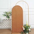 thumbnail image 5 of BalsaCircle 5 ft Antique Gold Fitted Metallic Spandex Round Top Wedding Arch Backdrop Stand Cover Party Events Decorations, 5 of 8