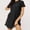 Black, variant on Ayolanni Short Sleeve Summer Shirts for Women Scoop Neck Tunic Lightweight Solid Blouse Going Out Loose Shirts Womens Spring Tops Black L