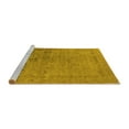 thumbnail image 2 of Ahgly Company Machine Washable Indoor Round Oriental Yellow Industrial Area Rugs, 6' Round, 2 of 4