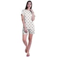 thumbnail image 2 of Moomaya T-Shirts pour Femmes Manches Courtes Coton Doux Pyjama pour Femmes Robe de Nuit Décontractée, 2 of 6