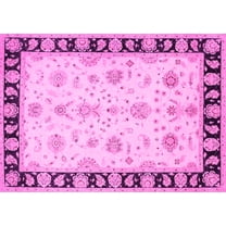Ahgly Company Indoor Rectangle Persian Pink Traditional Area Rugs, 5' x 7'