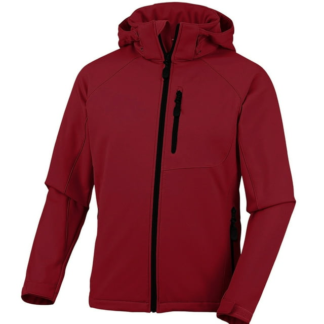 Mens' Warm Water Repellent Softshell Snowboard Jacket- Removable Hood