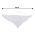 thumbnail image 3 of Unique Bargains 1 Pc French Lace Triangle Bandana Rose Turban Crochet Hair Scarf for Women White, 3 of 5