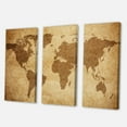 thumbnail image 3 of Designart Ancient Map of The World V Canvas Wall Art, 3 of 4