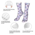 thumbnail image 3 of KLL white Skull crystal flower Print Womens Crew Socks Athletic Middle Tube Long Socks Novelty Socks Gifts For Men, 3 of 7