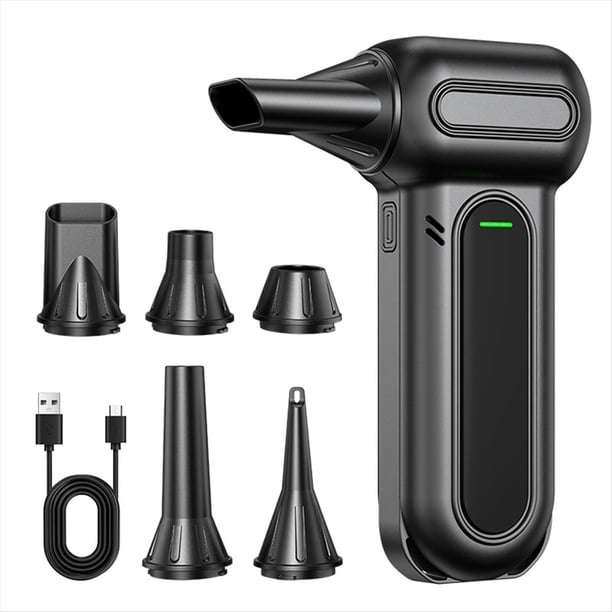 Aspiradora de Aire Comprimido EléCtrica, Potente Soplador Turbo Sin Escobillas con Ventilador, Aspiradora y Aspiradora.