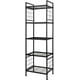 thumbnail image 1 of Estantes de almacenamiento de pie de 5 alambres, estantería de metal, estante de despensa para lavandería, cocina, organizador de baño (negro), 1 of 5