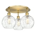 thumbnail image 5 of Innovations Lighting - Athens Water Glass - 3 Light Flush Mount In Industrial, 5 of 5