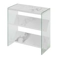 thumbnail image 3 of Convenience Concepts Soho Bookcase, White Faux Marble, 3 of 3