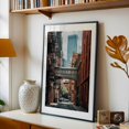 thumbnail image 5 of Staple Street Skybridge 02 - Manhattan New York Photography City Architecture Bridge Street Photography Skyline Vintage Black Framed Wall Art Print 6 x 8 inches, 5 of 8