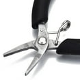 thumbnail image 3 of 1pc Stainless Steel Mini Flat Nipper Pliers Serrated Jaw and Wire Cutter Ferronickel with PVC Handle Black 10x5.5x1cm, 3 of 3