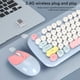 thumbnail image 4 of Teclado y ratón diseño ergonómico Lindo teclado ratón color azul claro mezclado para niña para juegos para dormitorio ANGGREK Otros, 4 of 8