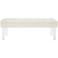 thumbnail image 4 of Modway Valet Performance Velvet Bench in Ivory, 4 of 5