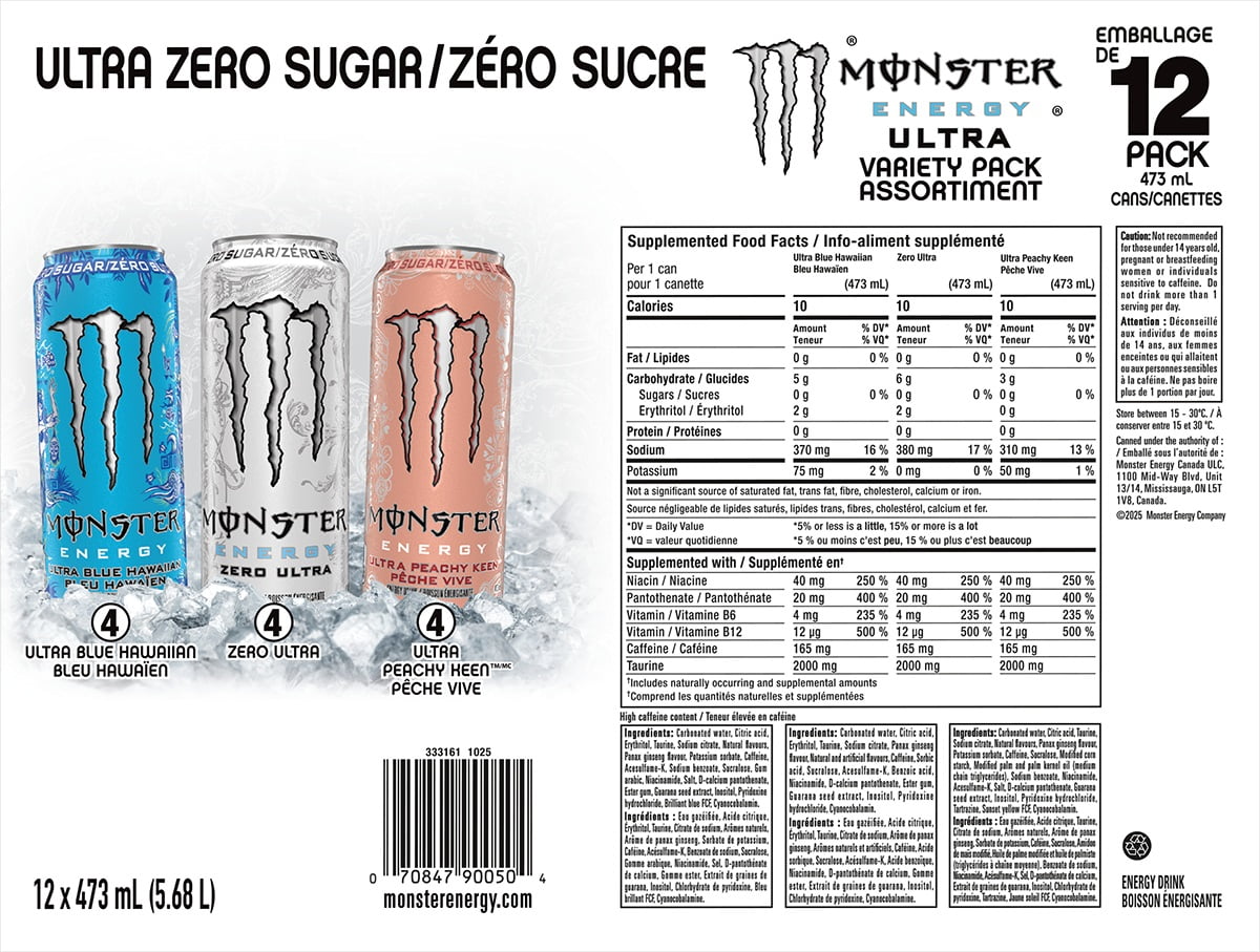 Monster Energy Ultra Variety 12X473ML