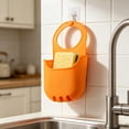 thumbnail image 2 of Beautynvta Silicone Sponge Holder for Kitchen Sink Bags, Hanging Sink Caddy, Kitchen Accessories Organizer for Scrubber Dish Brush Soap, Orange, 2 of 7