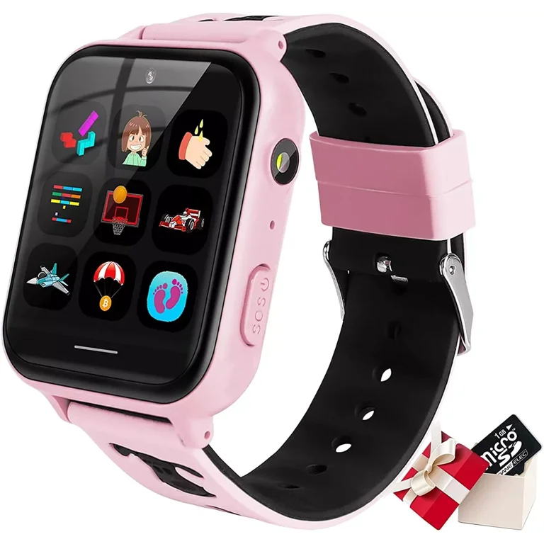 TOPCHANCES Smart Watch for Kids Kids Smartwatch with Two way Call 10 Games Camera Music Player SOS Birthday Educational Gift for Age 3 14 Boys Girls Pink Walmart