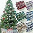 thumbnail image 2 of 12pcs Christmas Decorations Baubles Tree Xmas Balls Party Wedding OrnamentGoldGold, 2 of 3